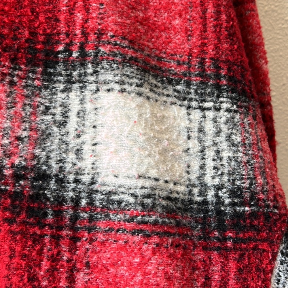 Zara Top Red Plaid Sweater Size Small - Picture 5 of 10